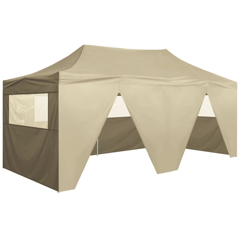 vidaXL Tente Pliable 4 Parois Lat/érales 3x4,5 m Anthracite Tonelle Pavillon