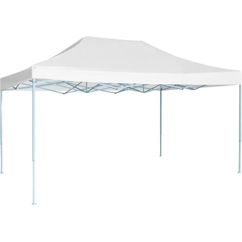 vidaXL Tente Pliable Bleu avec 4 Parois Tonnelle Pavillon Tente de Réception