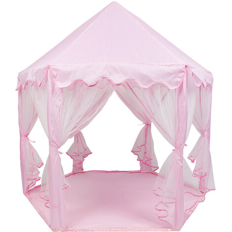 Tente Pliable Portative de Jeu pour Enfants Princesse Pop Up Chateau Filles Jouet Tente (Rose) Pour Maison Plage, etc