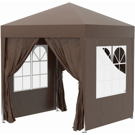 Tente pliante, 2 × 2 m, avec parois latérales et protection anti-UV — robuste et portable