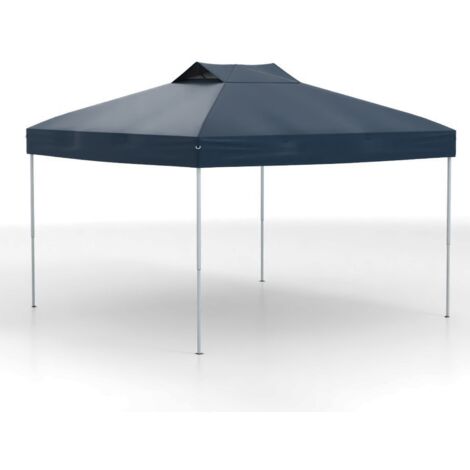 Tente Pliante 3 x 3 M, Tonnelle de Jardin Hauteur Réglable 255-275 CM avec Verrouillage Central à Clic & Sac de Transport Portable, Bleu