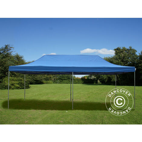 Tente pliante Chapiteau pliable Tonnelle pliante Barnum pliant FleXtents PRO Steel 4x8m Bleu