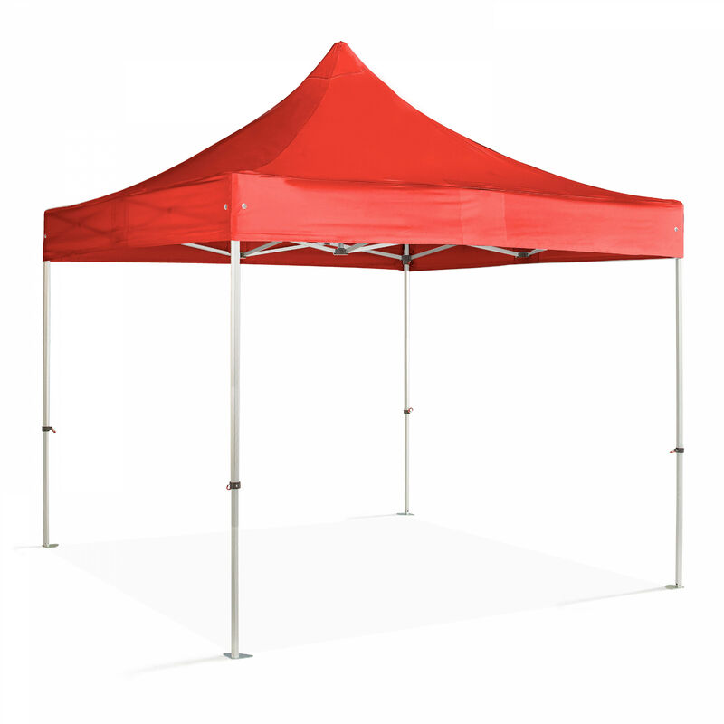 Tente pliante en Aluminium 3x3m rouge