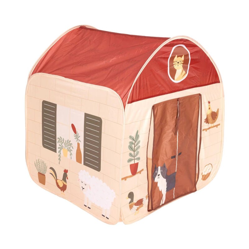 Tente Pop Up Enfant 'Maison Ferme' 96cm Multicolore