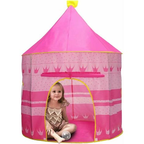Tente Portable Enfants, Tente Jeu Pliable Enfant, Jouet Tente Chambre, Kids Pop-Up Tent, Maison Tente B&eacuteb&eacute, Tente Ch&acircteau Jeu, Play Tent House, Tente Gar&ccedilons Filles (Rosa)