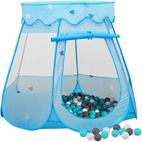 Tente pour enfant - Style Moderne - Maison de jeu - avec 250 balles Bleu 102x102x82 cm Chic-287572