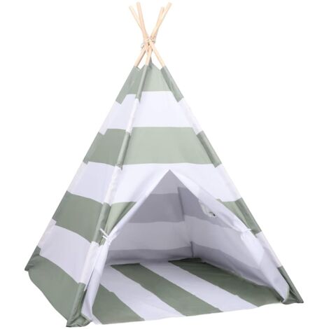 Tente pour enfants Rayé Gris et blanc 120 x 120 x 150 cm CFW589882