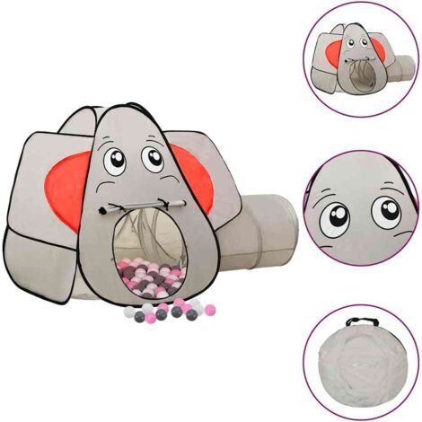 Tente pour enfants-Tente de jeu pour enfants 250 balles Éléphant Gris 174x86x101cm 598810