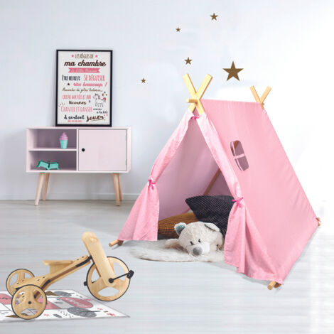 Tente De Princesse Pop-up Pour Enfants 115x90cm - Pliable, Avec Sac De Transport, Pour Jeu Intérieur/extérieur