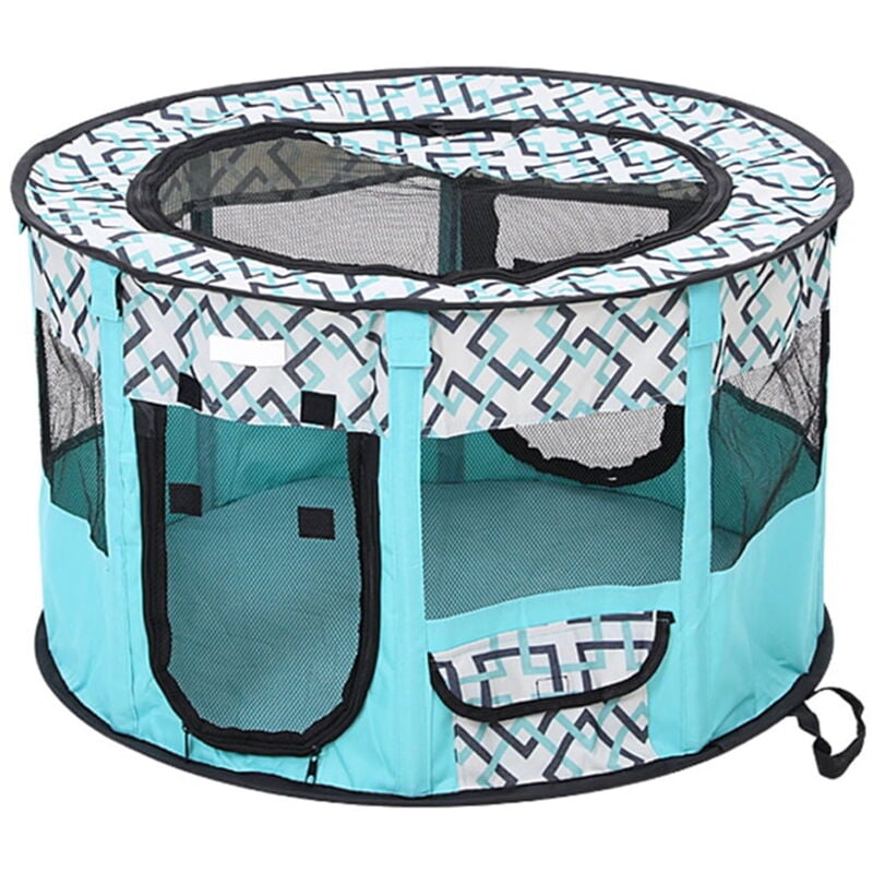 Feiyue - Tente souple et portable pliable pour animaux de compagnie, parc en maille pour animaux de compagnie, niche pour chiots, en tissu Oxford