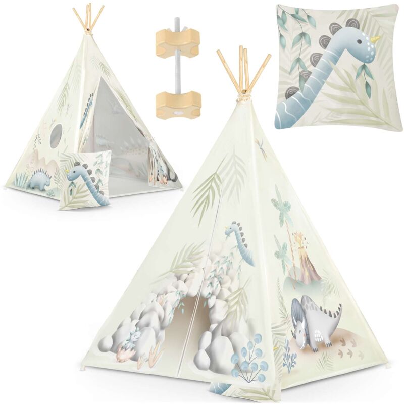 Tente tipi Nukido pour enfant - dinosaures