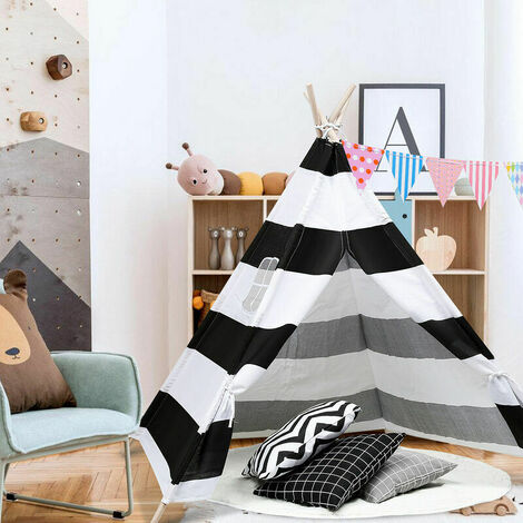 Tente Tipi Tente pour enfants Tente de jeu Tipi de jardin amovible Tente pour enfants Tente indienne 120x120CM