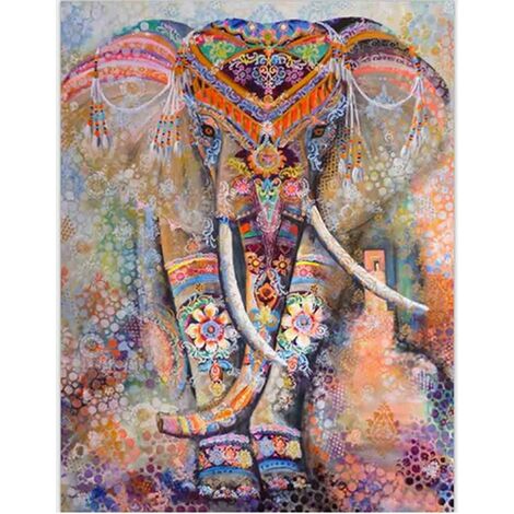 Tenture Imprimé Motif 3D Eléphant, Tapisserie Murale Indian Mandala Bohemian Rétro Style/Tapis de Plage/Nappe de Table/Courverture de Pique-Nique – Dimension 150x130cm (Multicolore)