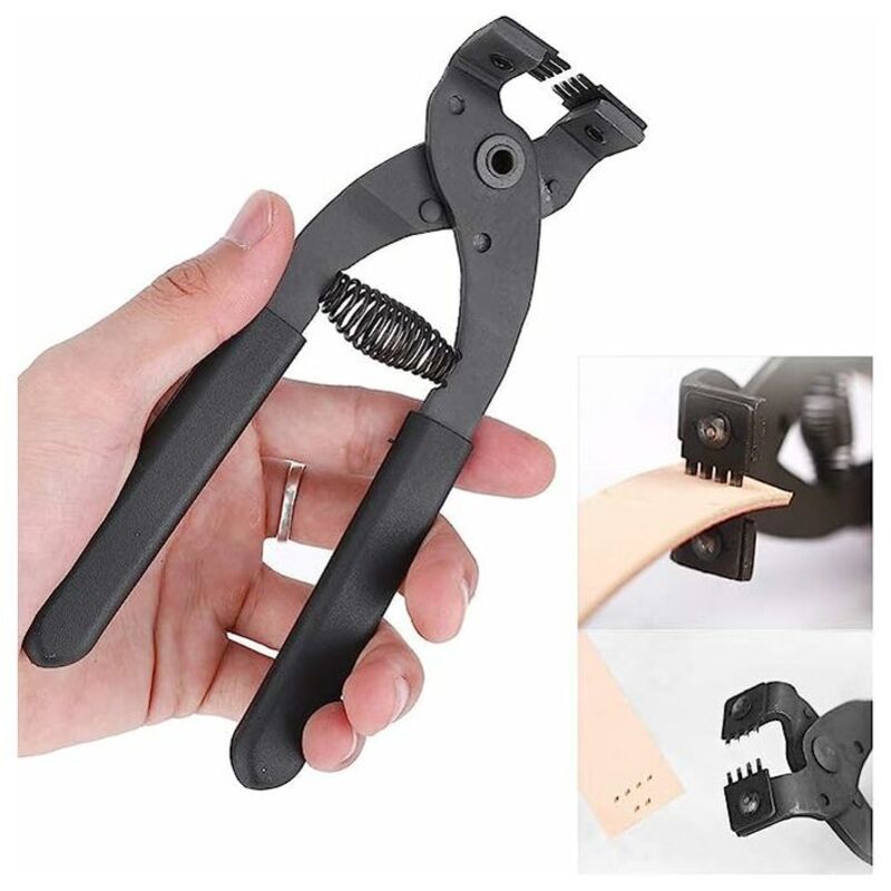 Tigrezy - Tenue en cuir puissante coudre le trou de l'outil de poinçon pince pince de serrage pour le bracelet en cuir ceinture selle(4 Prong)