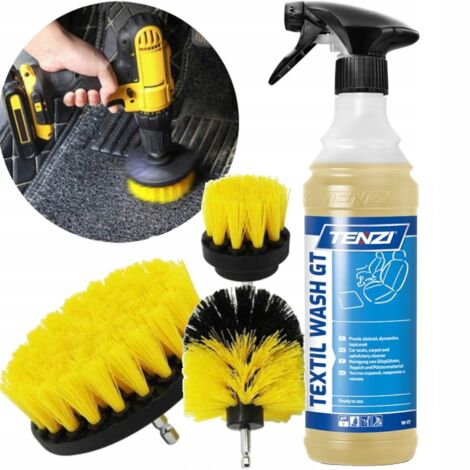 TENZI TEXTIL WASH GT LIQUIDO + SPAZZOLE PER IL LAVAGGIO E LA PULIZIA DEI RIVESTIMENTI DEI SEDILI
