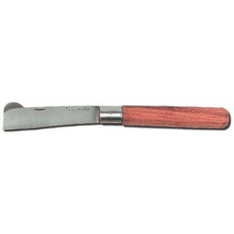 TEODOMIRO Navaja para injertar artesanal con hoja de 90mm fabricada en madera y acero al carbono