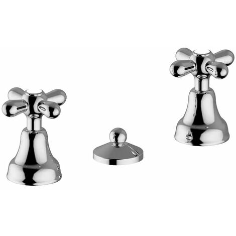 Teorema - Batteria Bidet Tre Fori Senza Canna - Serie: Daisy - Colore: Cromato - Articolo: 70408110X4