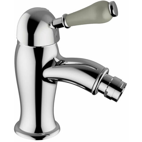 Teorema - Miscelatore Bidet Con Saltello Cromato E Maniglia Di Porcellana - Serie: Dune - Colore: Cromato