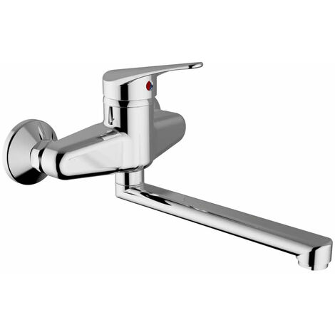 Teorema - Miscelatore Lavello A Muro Cromato - Serie: T-One