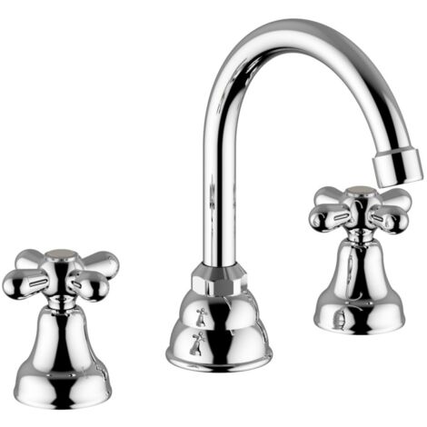 TEOREMA RUBINETTERIA Serie Daisy Batteria Lavabo Canna Alta Cromo