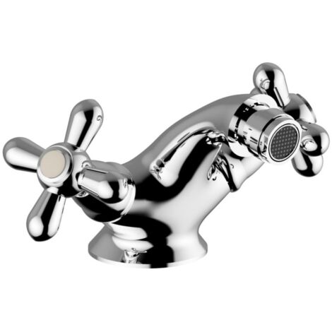 TEOREMA RUBINETTERIA Serie Daisy Monoforo Bidet Con Manopole Cromo