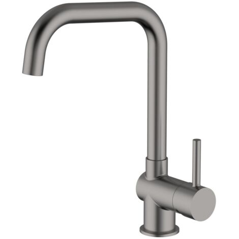 TEOREMA RUBINETTERIA Serie Kitchen Program Miscelatore Monocomando Lavello Leva Laterale Canna L Cromo Satinato