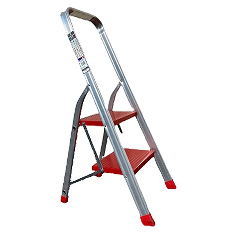 Teos Aluminiumhocker – 2 Stufen