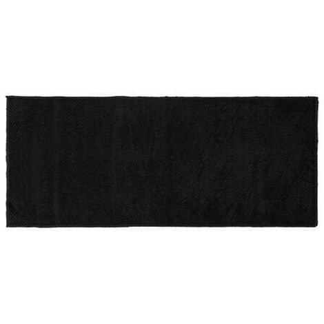 TEPPICH 50x120 cm AUS POLYESTER-MIKROFASER, SCHWARZ