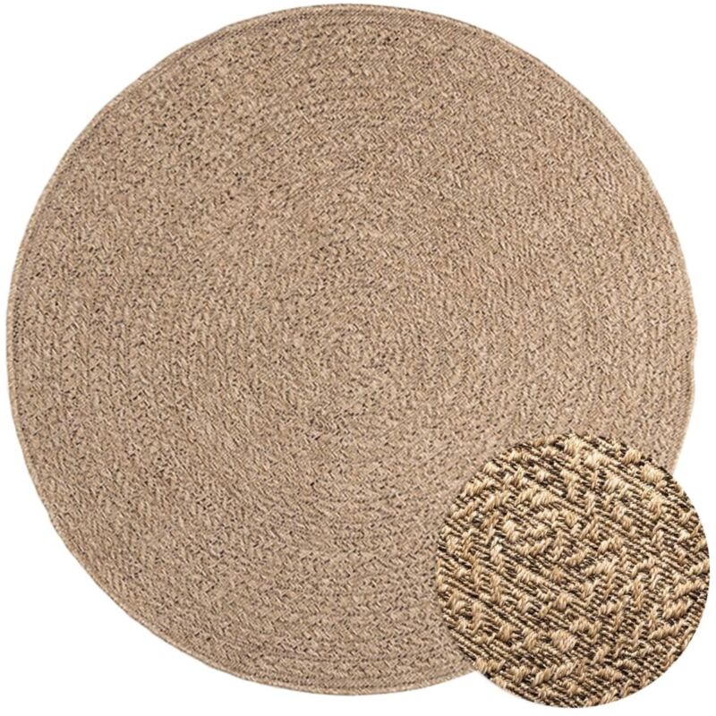 Teppich 120 Cm Jute-optik Innen Und Außen Vidaxl