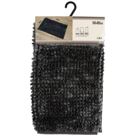 Teppich aus mikrofaser satin chenille 50x80cm - dunkelgrau - Tendance