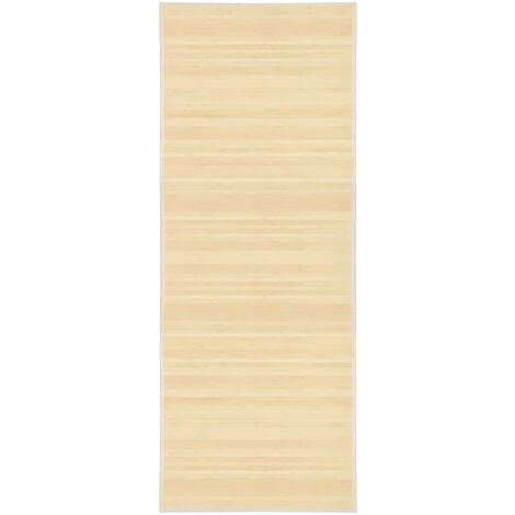 Teppich Bambus 80 x 200 cm Natur