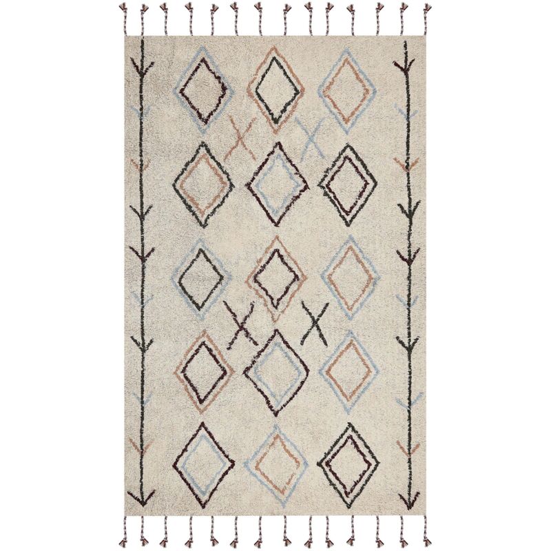 Beliani Teppich Corum Beige 160 X 230 Cm Baumwolle