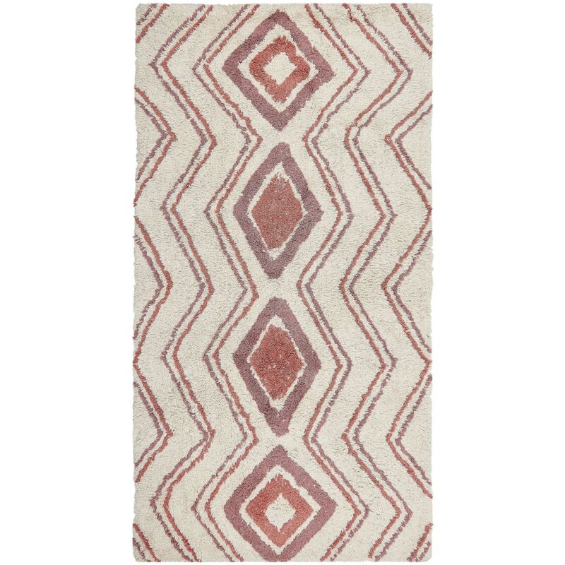 Beliani Teppich Kastamonu Beige 80 X 150 Cm Baumwolle