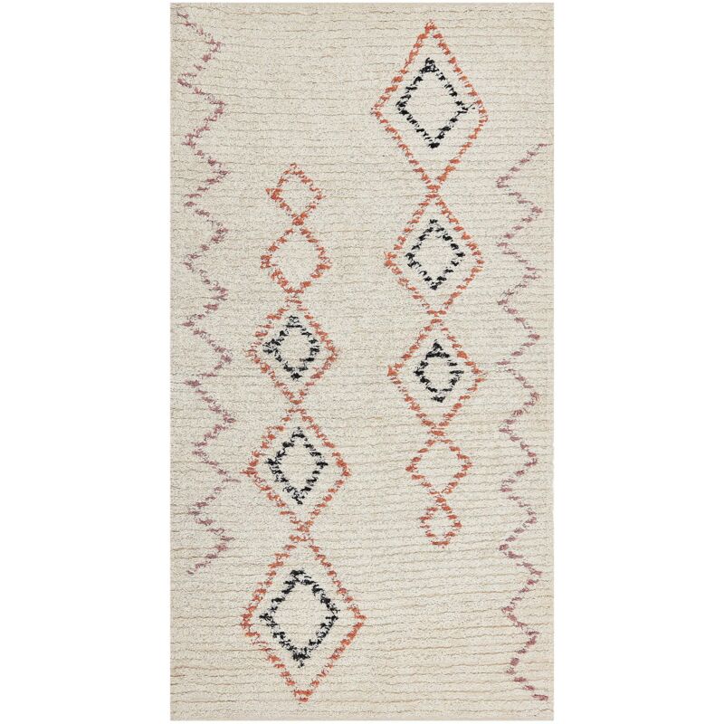 Beliani Teppich Guwahati Beige 80 X 150 Cm Baumwolle