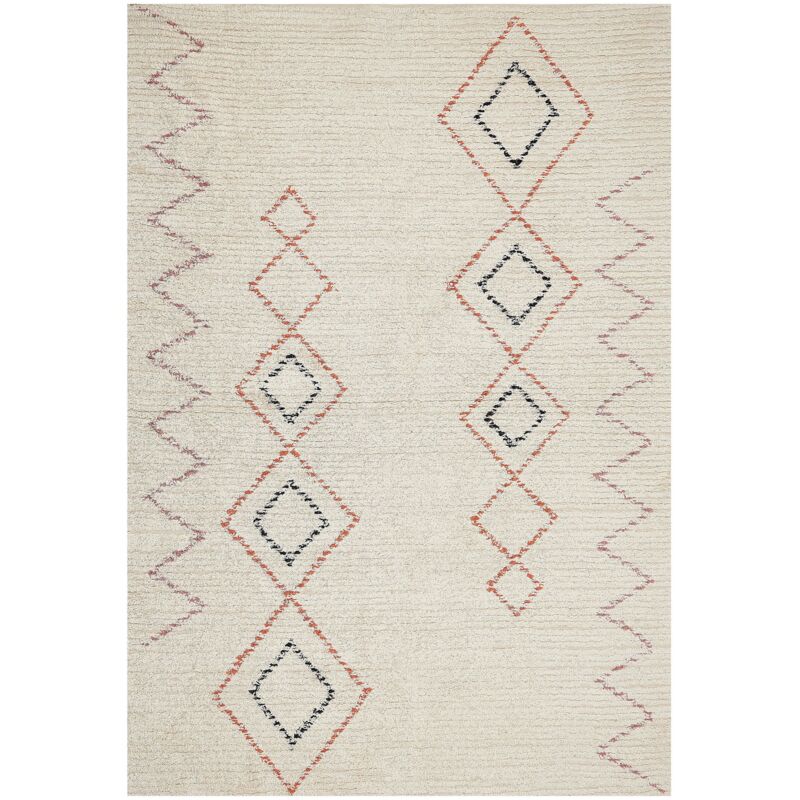 Beliani Teppich Guwahati Beige 140 X 200 Cm Baumwolle