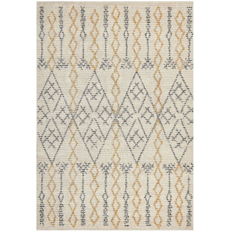 Beliani Teppich Kadapa Beige 140 X 200 Cm Baumwolle