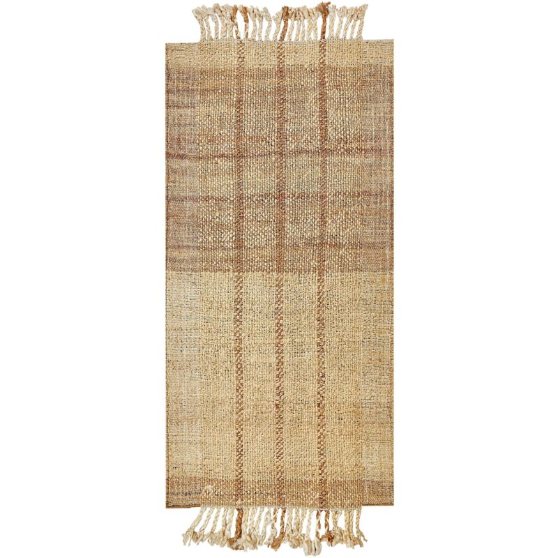 Beliani Teppich Karkin Beige 80 X 150 Cm Jute