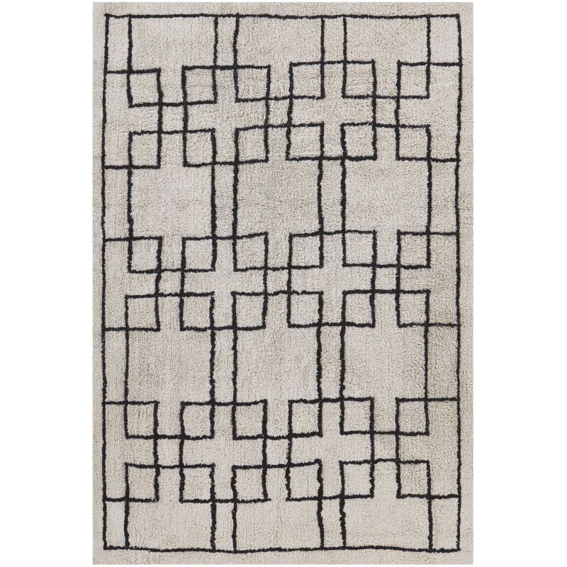 Beliani Teppich Turhal Beige 160 X 230 Cm Baumwolle