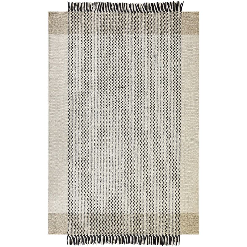 Beliani Teppich Divarli Beige 140 X 200 Cm Wolle
