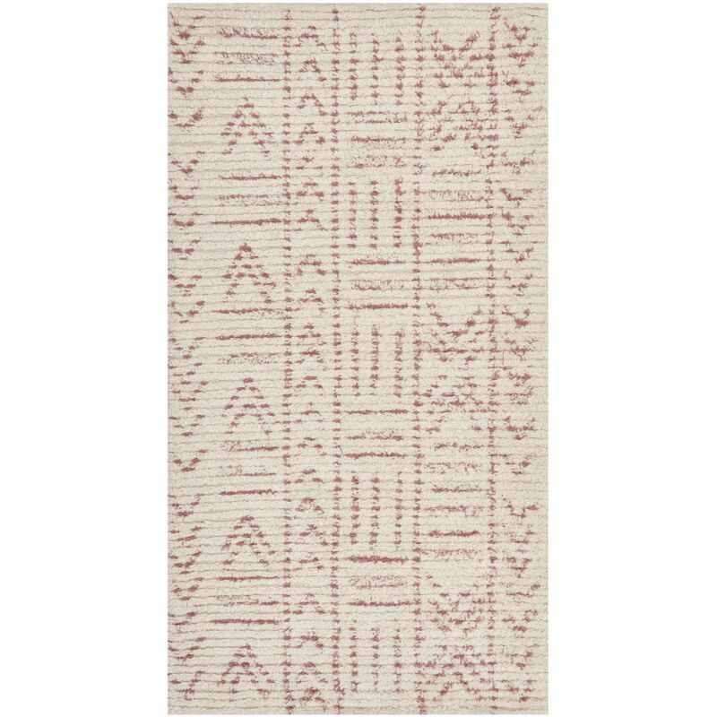 Beliani Teppich Edirne Beige 80 X 150 Cm Baumwolle