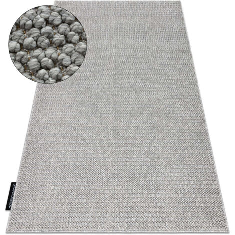 Teppich CASABLANCA LOOP hellgrau Schleife weich grey 200x400 cm