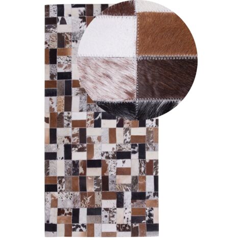 Teppich CESME Bunt 80 x 150 cm Echtleder
