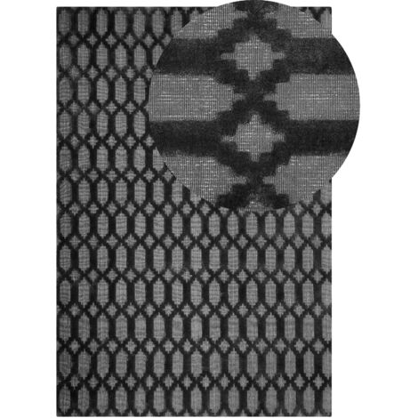 Teppich CIZRE Dunkelgrau 140 x 200 cm Viskose