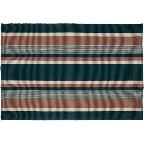 Teppich Collectionneur Baumwolle - Entenblau - 60x90 cm