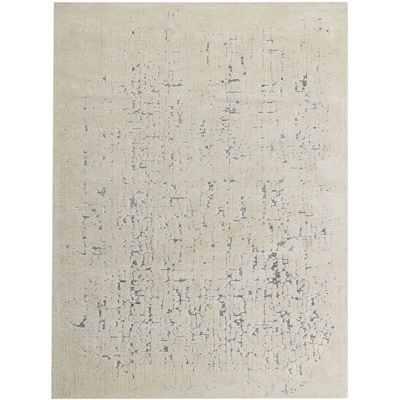 Beliani - Teppich Hellbeige Und Grau Stoff Rechteckig 300 X 400 Cm Abstraktes Muster Modern Für Fußbodenheizung Kurzhaar Kurzflor Wohn- Und