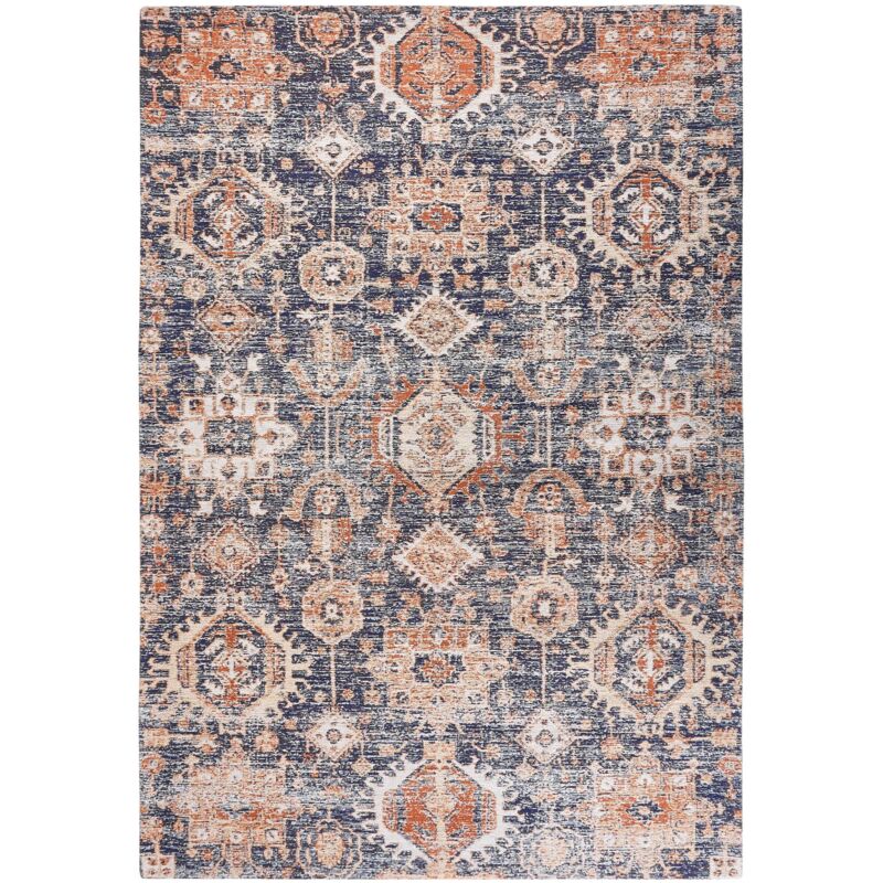Beliani Teppich Kurin Blau 140 X 200 Cm Baumwolle