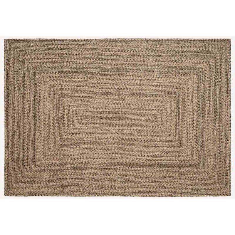 Bereichsteppiche Natürlich Und Schwarz 160 X 230 Cm Jute Vidaxl