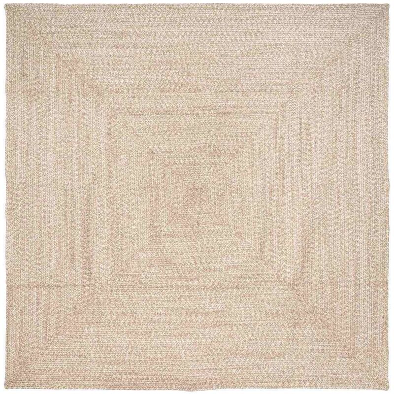 Bereichsteppiche Natürlich Und Weiß 240 X 240 Cm Jute Vidaxl