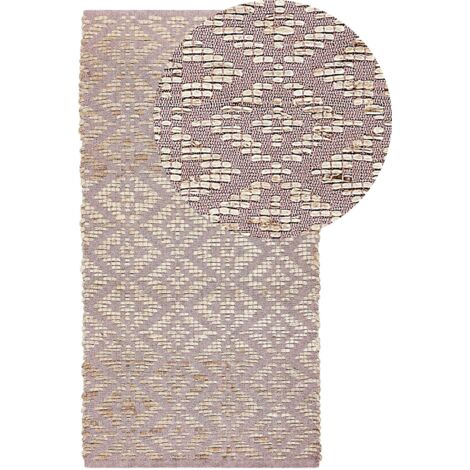 Teppich GERZE Rosa 80 x 150 cm Baumwolle