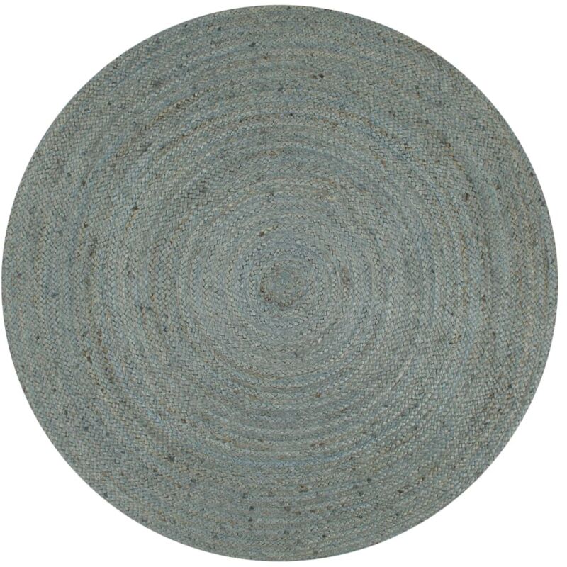 Teppich Handgefertigt Jute Rund 120 Cm Olivgrün Vidaxl